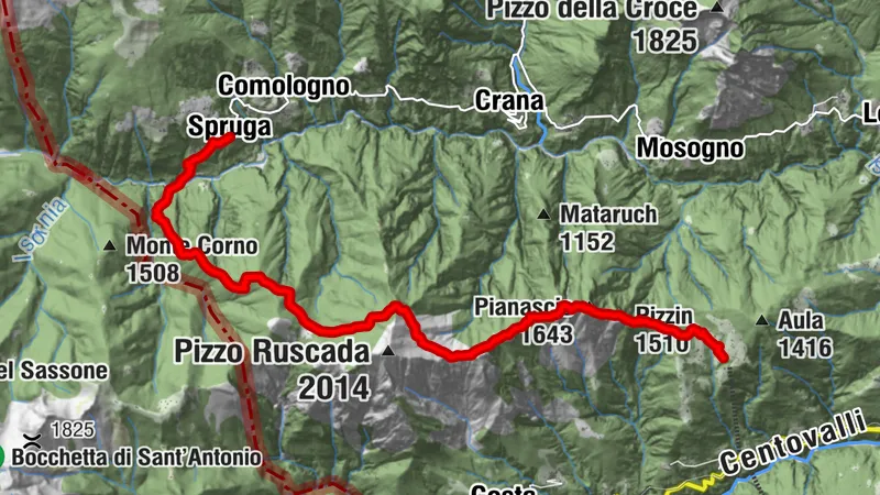 Étape 1 : Spruga-Corte Nuovo-Monte di Comino