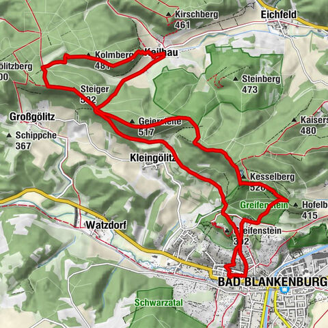 Boucle de randonnée - "Friedrich-Fröbel" - Bad Blankenburg