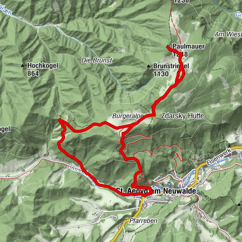Zdarsky Hütte - Paulmauer - Traisenbergsattel Niederösterreich