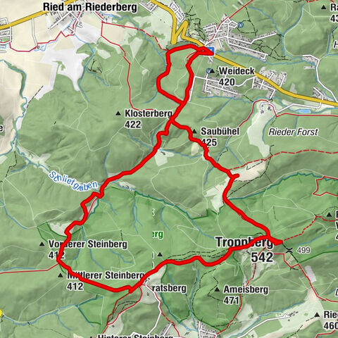 RIEDERBERG Klosterruine Schliefgraben Sandling Heinratsberg Troppberg Rabenstein 20210518