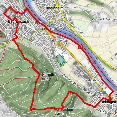 Bad Zurzach - Hörndli - Rekingen - Bad Zurzach