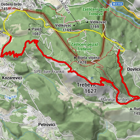 Trebevic Überschreitung West-Ost