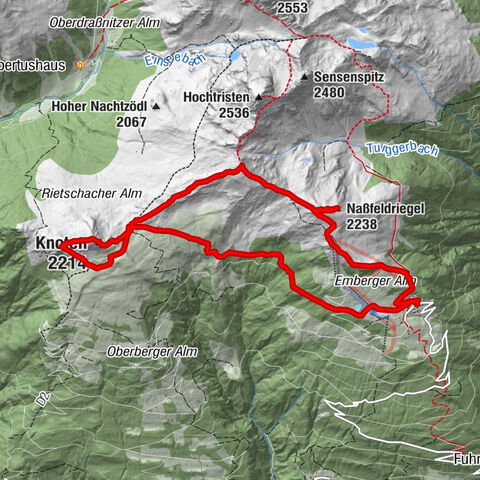 Emberger Alm 3er: Nassfeld, H.Gränten, Knoten