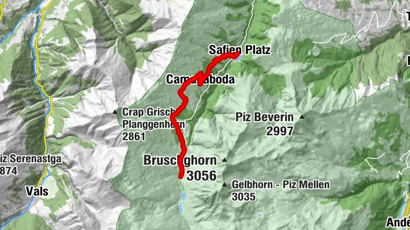 Sur le chemin walser de Thalkirch, Turra à Safien Platz