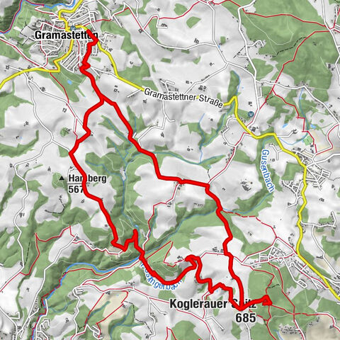 Gramastetten : randonnée 3 ruisseaux - 4 montagnes