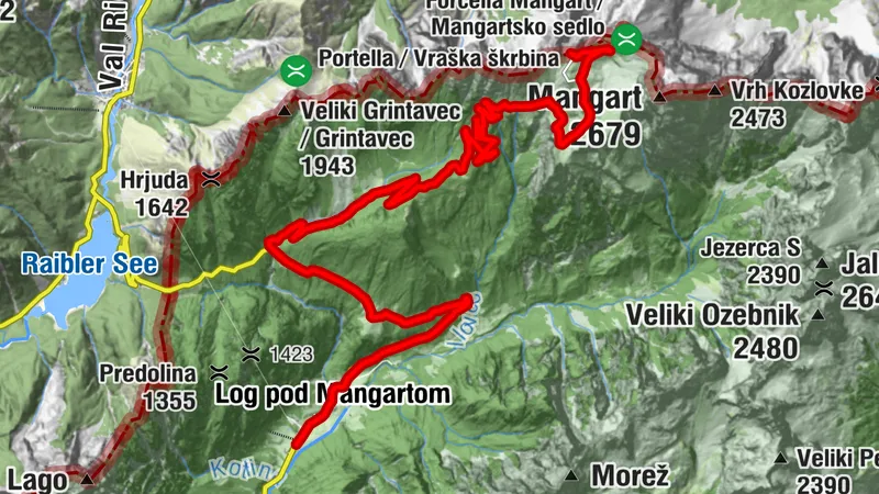 Ascension du col Mangartsko sedlo