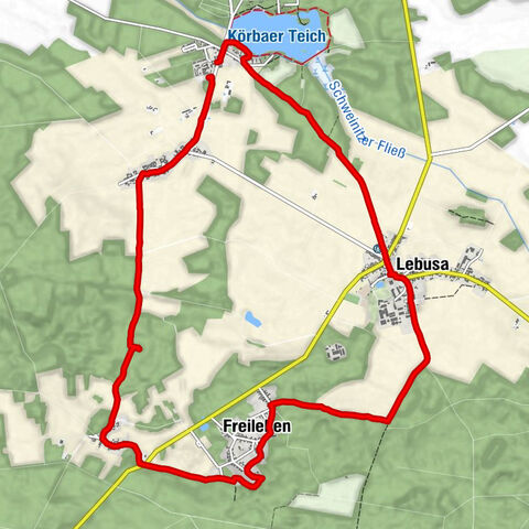 Rundweg Körba, Freileben, Lebusa