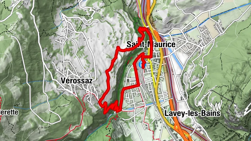 Tour de la falaise de St-Maurice