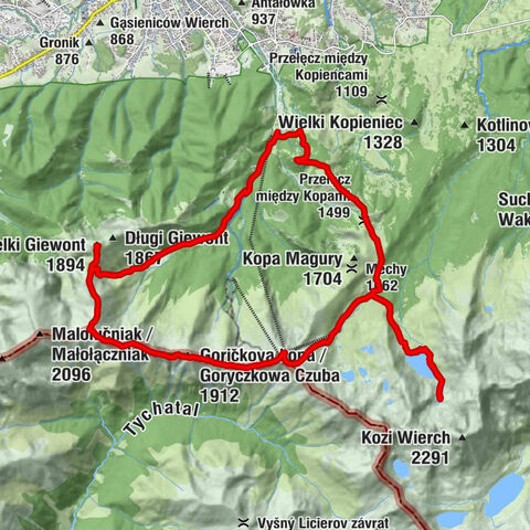 Via Kasprowy Wierch auf Giewont