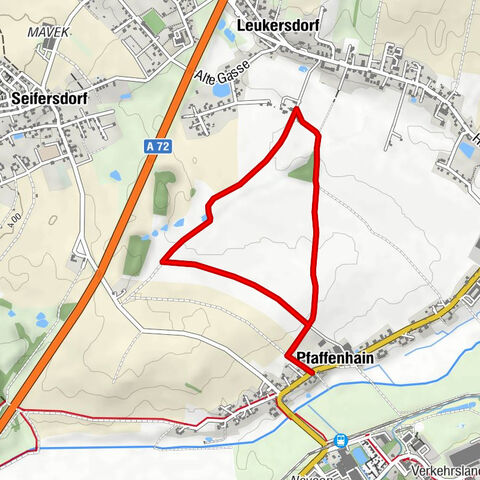 Circuit le long des champs à Pfaffenhain