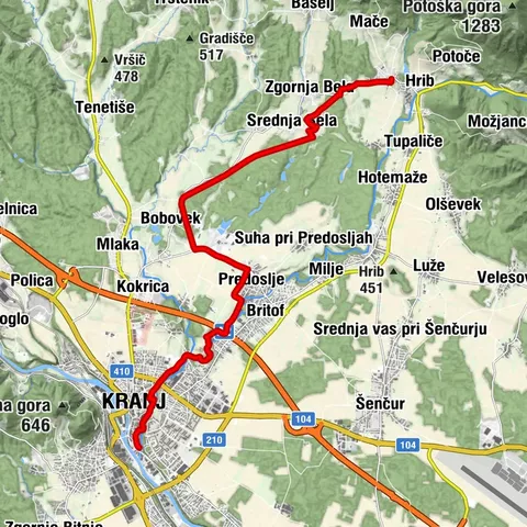 Sentier des Karavanke - ÉTAPE 2 : Preddvor - Kranj