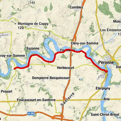 De Péronne à Froissy en Vallée de Somme