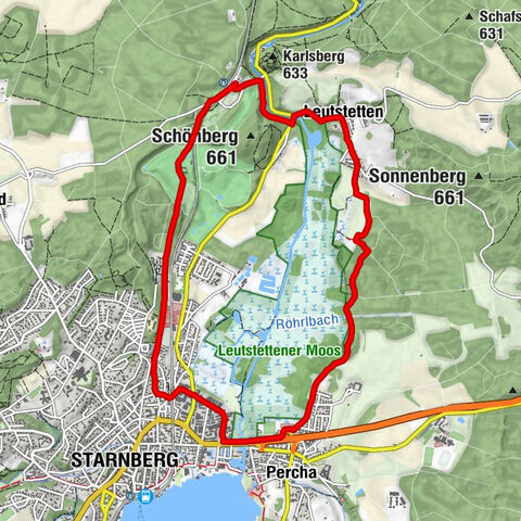 Percha - Mühltal - Starnberg - Percha
