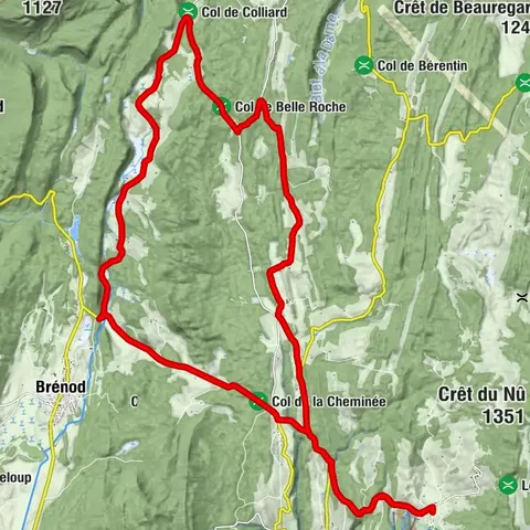 Circuit vélo : le Plateau de Retord entre combes et cols