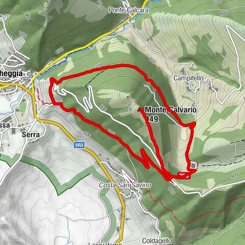 Giro e vetta del Monte calvario