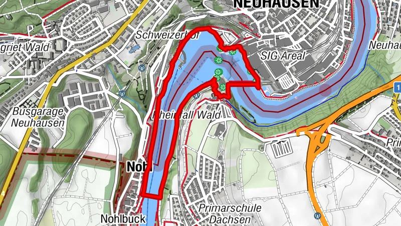 Petit parcours des chutes du Rhin
