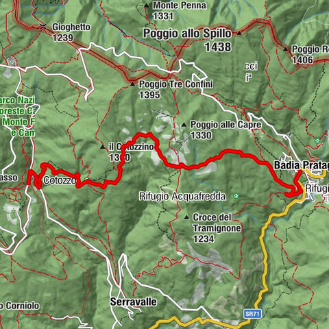 Poppi - Poggio Brogli - Rifugio Casanova - Badia Prataglia