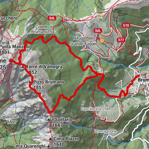 Brumano - Pizzo Daina - Monte Resegone - Rifugio Resegone