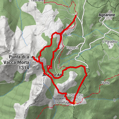 Col de Mela - Punta di a Vacca Morta - Foce Alta - Le Refuge