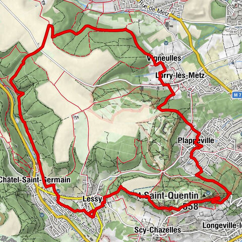 Lessy - Châtel-Saint-Germain - Metz - Mont Saint-Quentin