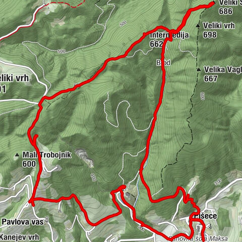 Veliki Spicek en Grad Pisece