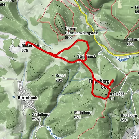 Parcours circulaire - "Grande Huit" Steinbach-Hallenberg - Forêt de Thuringe