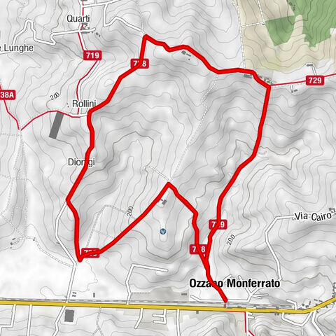 Sentier panoramas et cheminées d'Ozzano - Sentier 738 en VTT