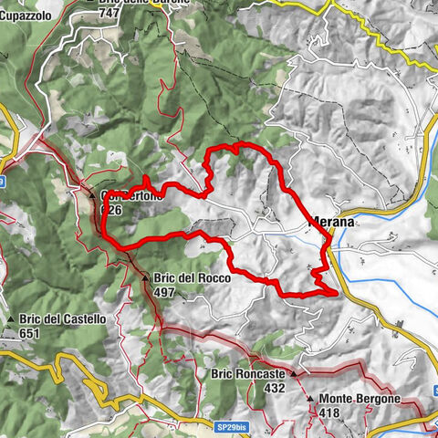 Sentiero anello di Merana - Sentiero 575 in camminata
