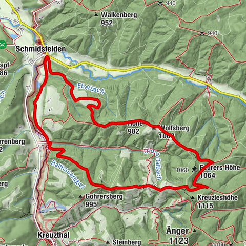 Au-dessus de Wolfsberg et Kreuzleshöhe