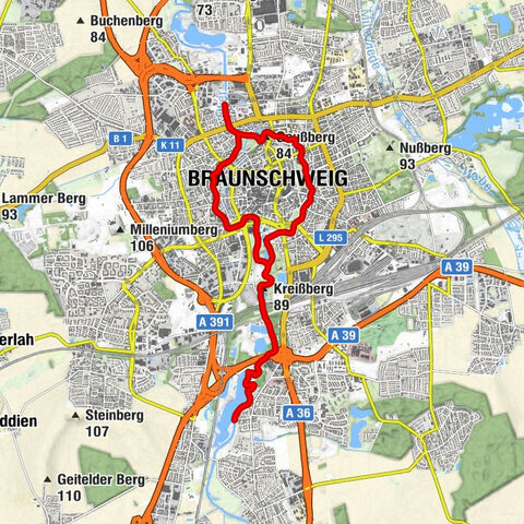 Braunschweig, Stadtrunde auf der Oker bis Südsee und zurück Niedersachsen/Deutschland