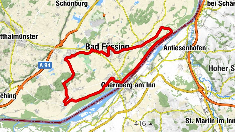 Piste cyclable des églises Bad Füssing