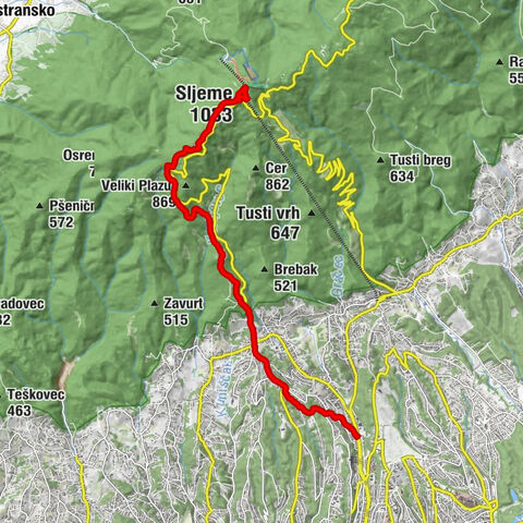 Mihaljevac - Medvedgrad - Grafičar - Sljeme