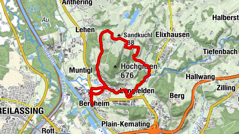 Bergheim bei Salzburg - Voggenberg Runde