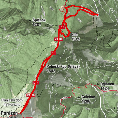 Porezen (1630 m) – un belvédère attrayant au-dessus de la gorge de Baška