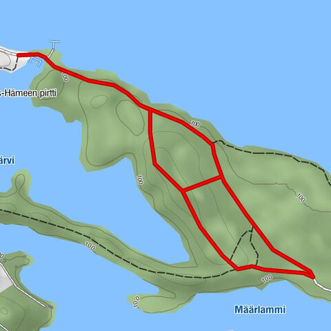 Saaren kansanpuiston harjureitti 2,5km