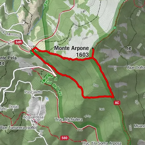 COLLE DEL LYS boucle du Monte Arpone