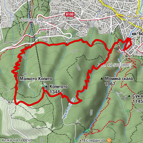 кв. Бояна - София - Копитото - Малкото Копито