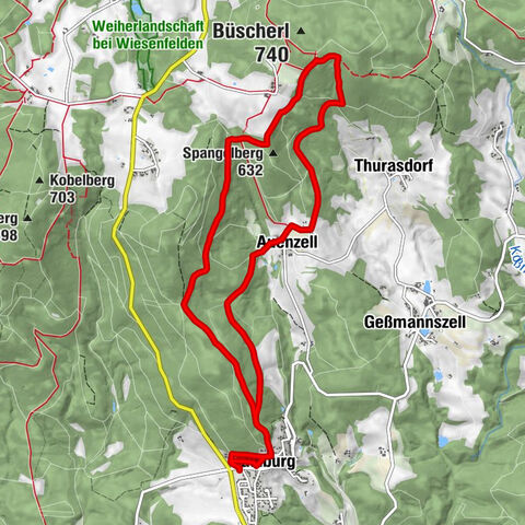 Saulburg - Spangelberg - Auenzell - Vogelsang