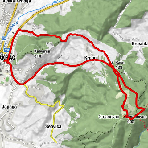 Pakrac - Rače - Omanovac