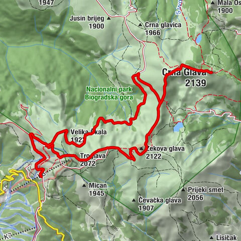 Planinarski dom Vranjak - Troglava - Zekova glava - Crna Glava