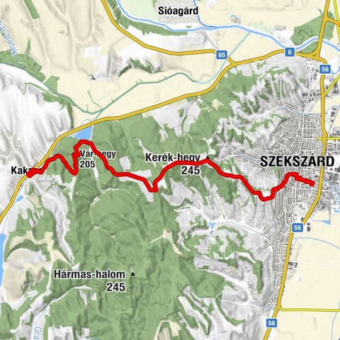 Szent Anna-kápolna - Vár-hegy - Kerék-hegy - Szekszárd