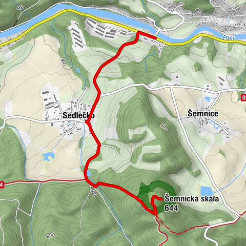 Sedlečko u Karlových Var - Sedlečko - Šemnická skála - Šemnice