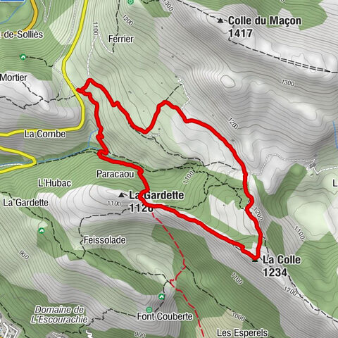 Circuit, Col du Ferrier - La Gardette - La Colle