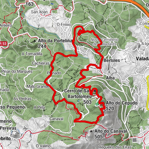 Monte dos Pozos - Alto do Cepudo - Mirador do Cepudo - Cerro de San Bartolomeu