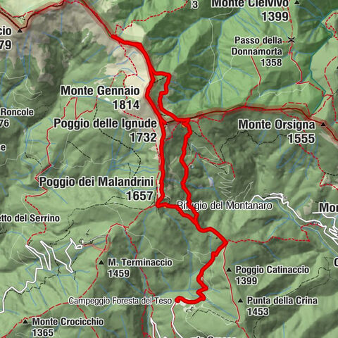 San Marcello Piteglio - Poggio dei Malandrini - Poggio delle Ignude - Monte Gennaio