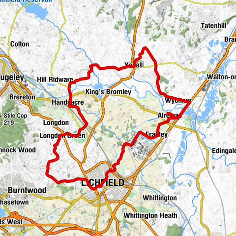 Alrewas - Wychnor Bridges - St Peter - Lichfield