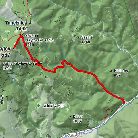 Liptovské Revúce - Horská útulňa Limba pod Rakytovom - Severné rakytovské sedlo - Rakytov