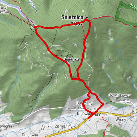 Kotówka - Droga Krzyżowa stacja XIII - Droga Krzyżowa stacja XI - Śnieżnica