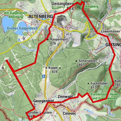 Zinnwald-Geising-Altenberg Runde (Sachsen)