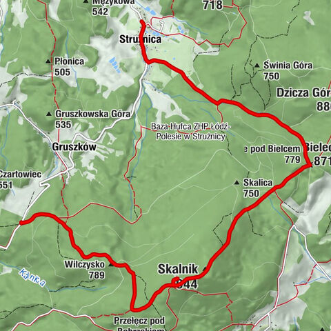 Kowary - Ostra Mała - Skalnik - Strużnica